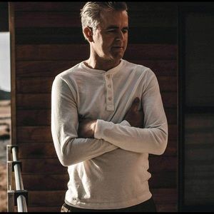 Taylor Stitch “Heavy Bag” Henley in Natural Color